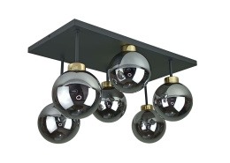 Lampa sufitowa 6xE27 Dea Gold/Smoky