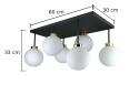 Lampa sufitowa 6xE27 Dea Gold/White