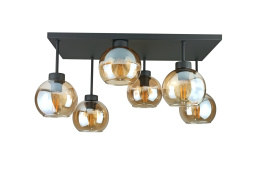 Lampa sufitowa 6xE27 Nessa Black/Honey