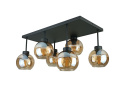 Lampa sufitowa 6xE27 Nessa Black/Honey