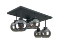 Lampa sufitowa 6xE27 Nessa Black/Smoky