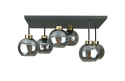 Lampa sufitowa 6xE27 Nessa Gold/Smoky