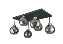 Lampa sufitowa 6xE27 Nessa Gold/Smoky