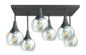 Lampa sufitowa 6xE27 Soma Black/Clear