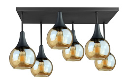 Lampa sufitowa 6xE27 Soma Black/Honey