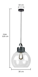 Lampa wisząca 1xE27 Hanson