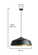 Lampa wisząca 1xE27 Latisa Black/Gold