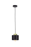 Lampa wisząca 1xE27 SIMPLY BLACK/GOLD