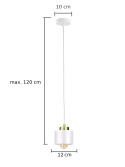 Lampa wisząca 1xE27 SIMPLY WHITE/GOLD