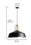 Lampa wisząca 1xE27 Trex Black/Gold