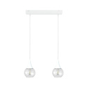 Lampa wisząca 2xE27 LACRIMA CLEAR WHITE