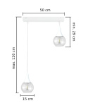 Lampa wisząca 2xE27 LACRIMA CLEAR WHITE