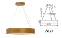 Lampa wisząca 2xE27 Madera Long L Natural