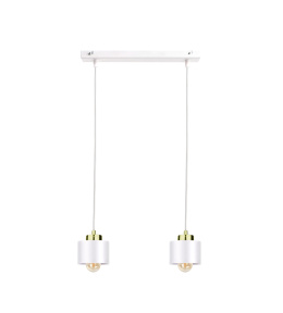 Lampa wisząca 2xE27 SIMPLY WHITE/GOLD