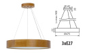 Lampa wisząca 3xE27 Madera Long XL Natural