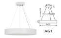 Lampa wisząca 3xE27 Madera Long XL White