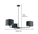 Lampa wisząca 3xE27 Nia Black