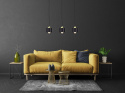 Lampa wisząca 3xE27 SIMPLY BLACK/GOLD