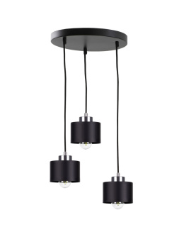 Lampa wisząca 3xE27 SIMPLY BLACK/SILVER