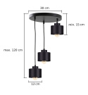 Lampa wisząca 3xE27 SIMPLY BLACK