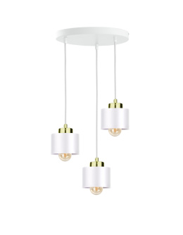 Lampa wisząca 3xE27 SIMPLY WHITE/GOLD