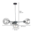 Lampa wisząca 4xE27 Kaliope Clear