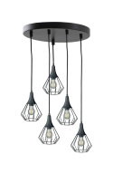 Lampa wisząca 5xE27 SELENE BLACK