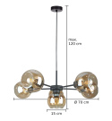 Lampa wisząca 6xE27 Kaliope Honey