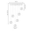 Lampa wisząca 6xE27 LACRIMA CLEAR WHITE