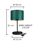 Lampka nocna 1xE27 Nia Green